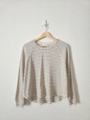 Blu Pepper Striped Crewneck Tee (L)
