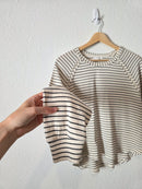 Blu Pepper Striped Crewneck Tee (L)