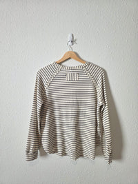 Blu Pepper Striped Crewneck Tee (L)