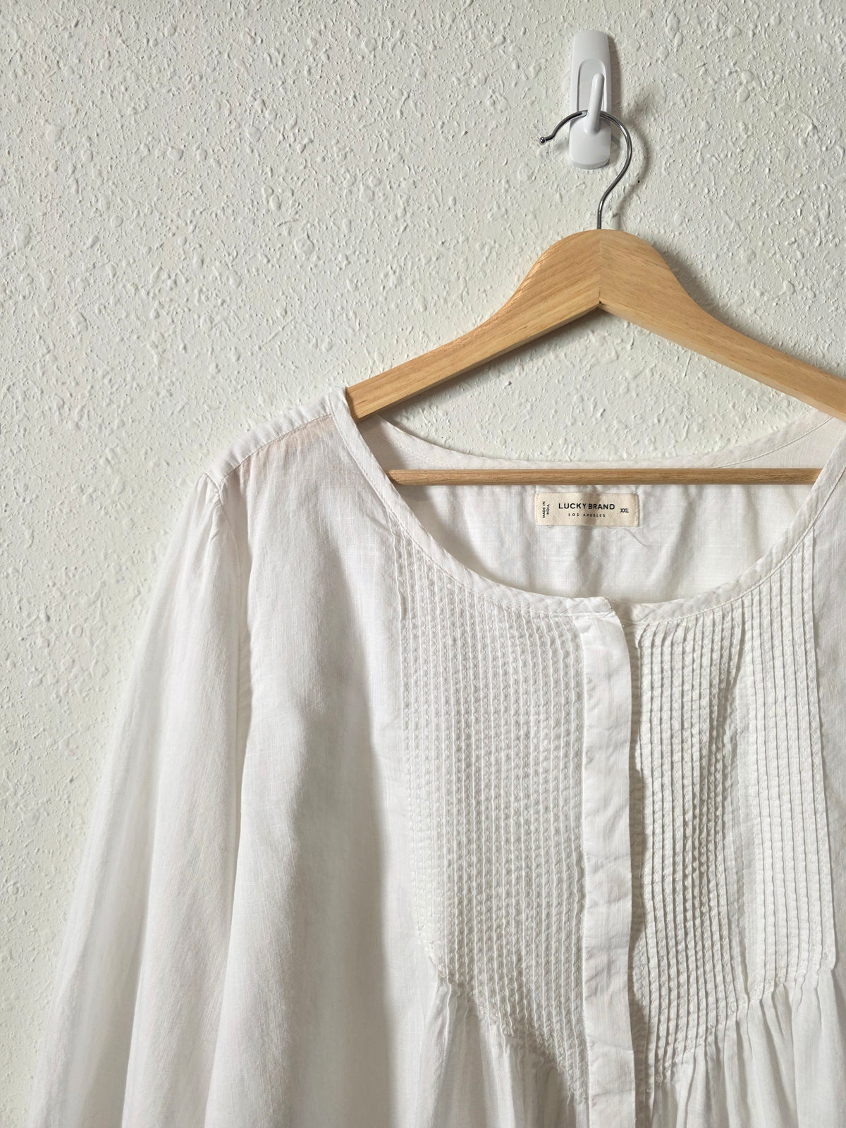 Lucky Brand Puff Sleeve Cotton Blouse (XXL)
