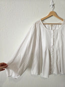 Lucky Brand Puff Sleeve Cotton Blouse (XXL)