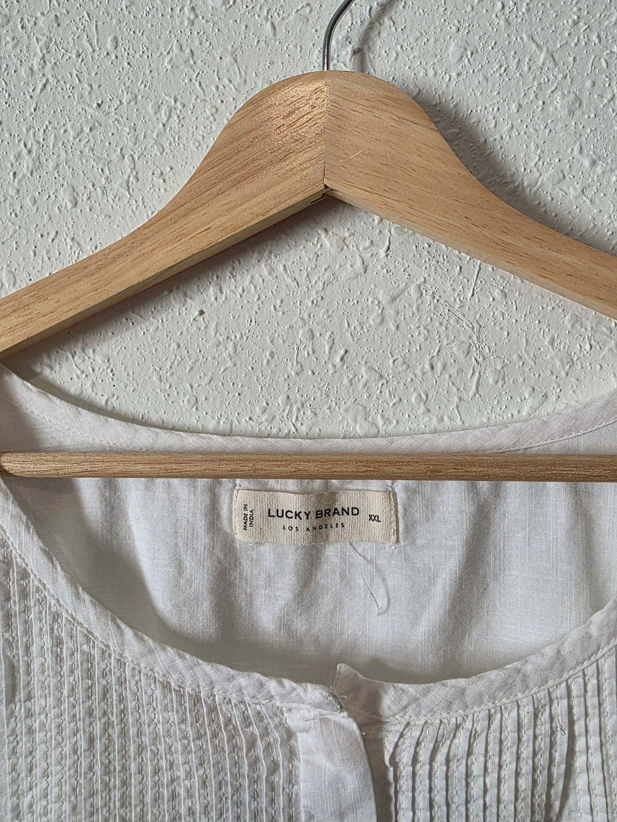 Lucky Brand Puff Sleeve Cotton Blouse (XXL)