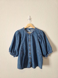Puff Sleeve Denim Top (M)