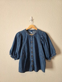 Puff Sleeve Denim Top (M)