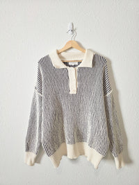 Striped Chenille Knit Sweater (S)