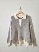 Striped Chenille Knit Sweater (S)