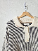 Striped Chenille Knit Sweater (S)