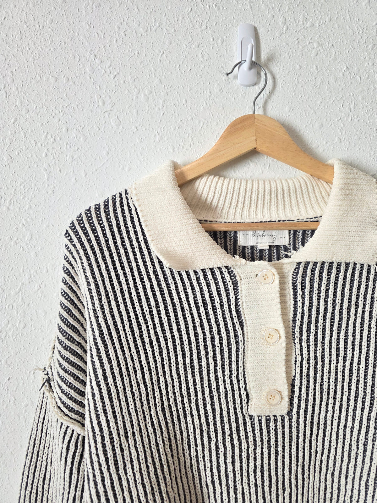 Striped Chenille Knit Sweater (S)