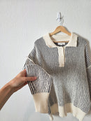 Striped Chenille Knit Sweater (S)