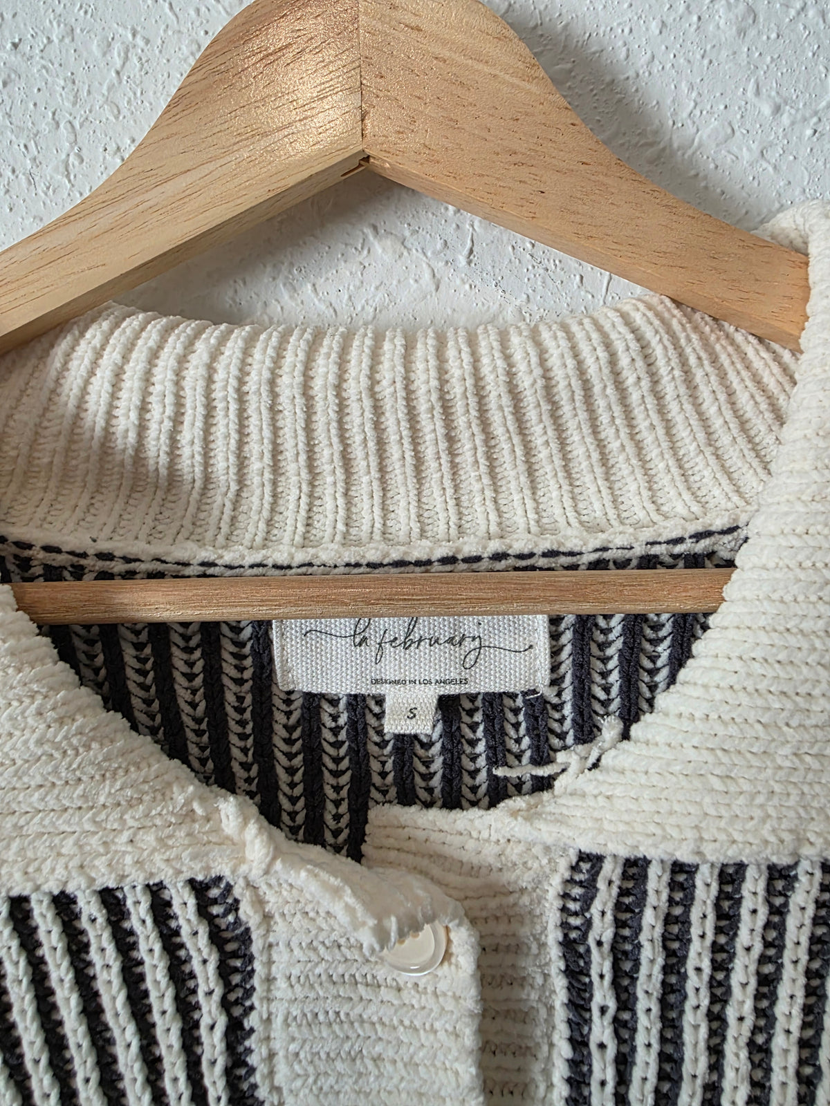 Striped Chenille Knit Sweater (S)