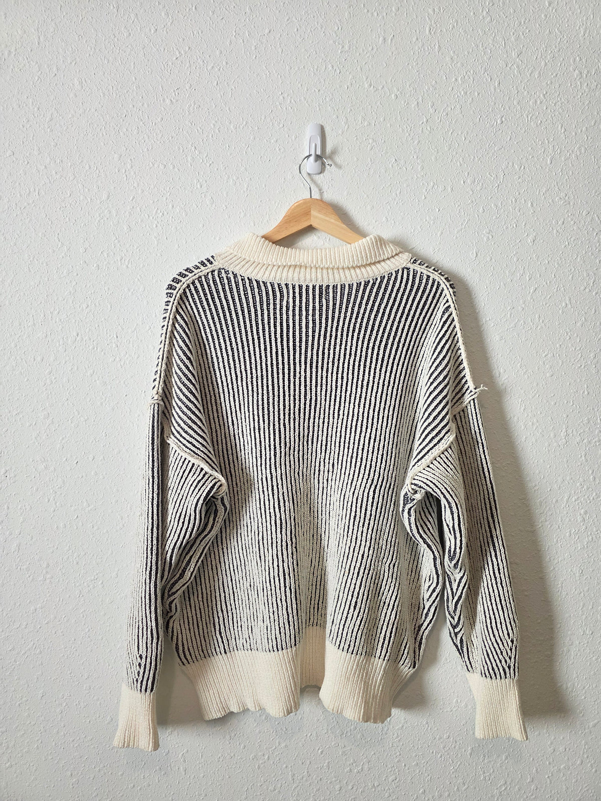 Striped Chenille Knit Sweater (S)