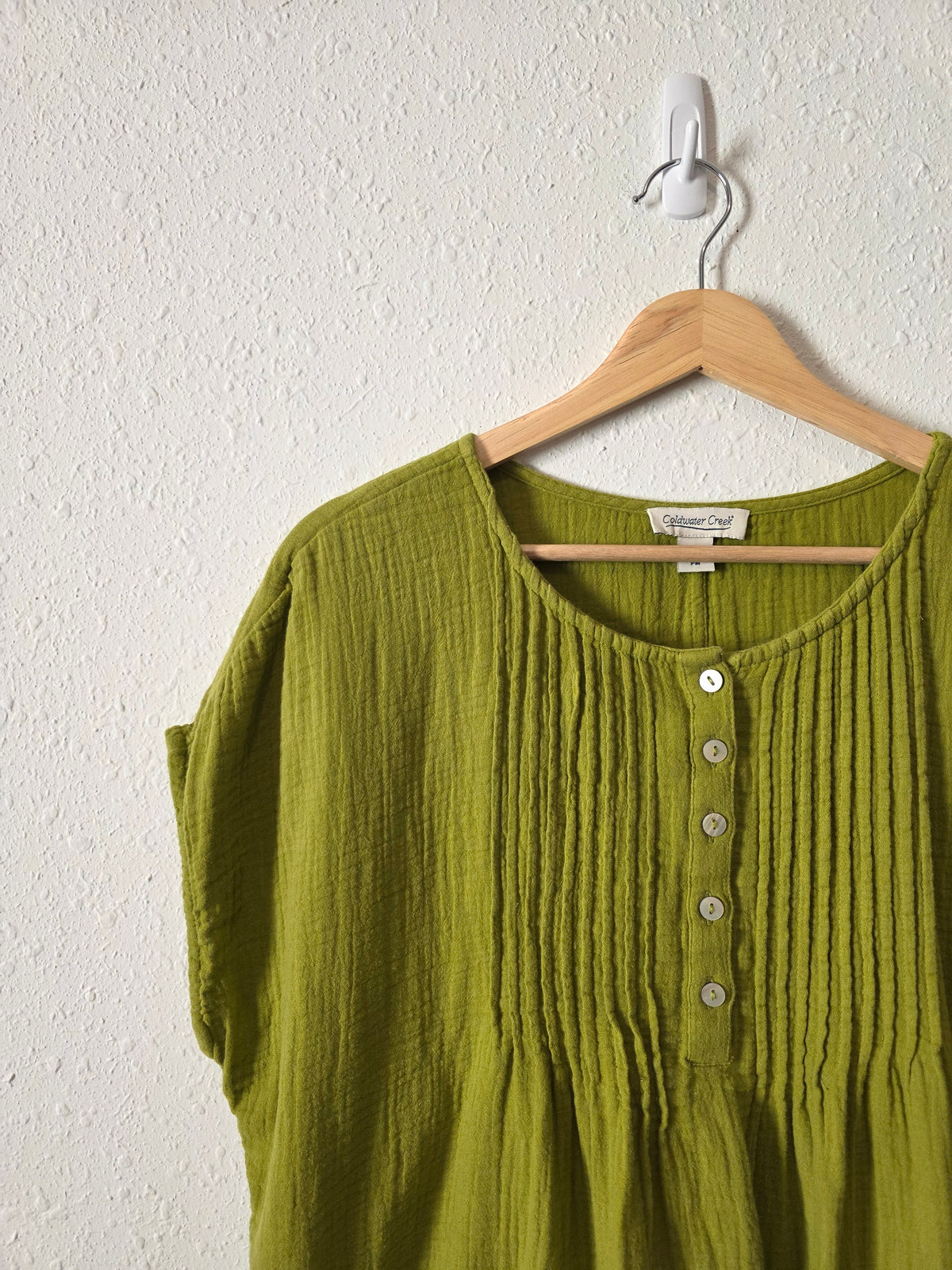 Cotton Gauze Pintuck Top (MP)