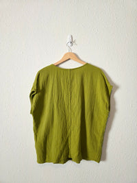 Cotton Gauze Pintuck Top (MP)