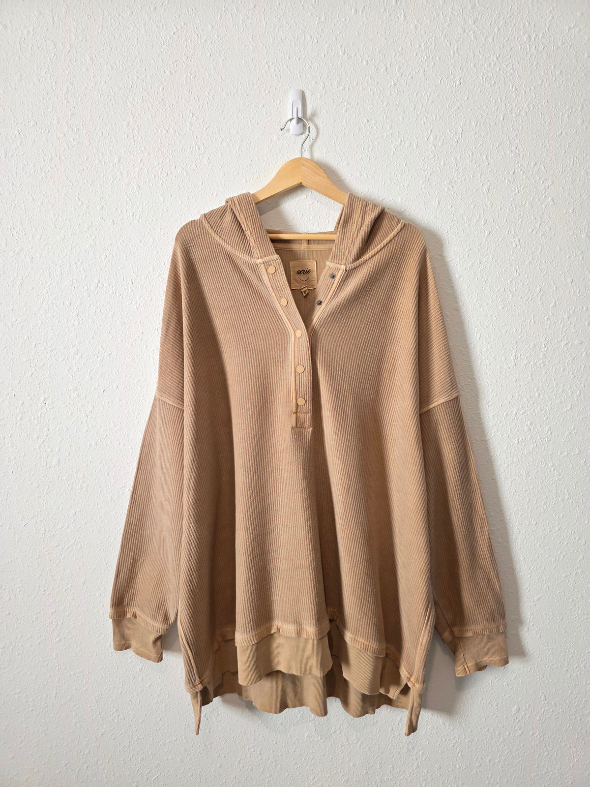 Aerie Ribbed Snap Button Sweatshirt (XXL)