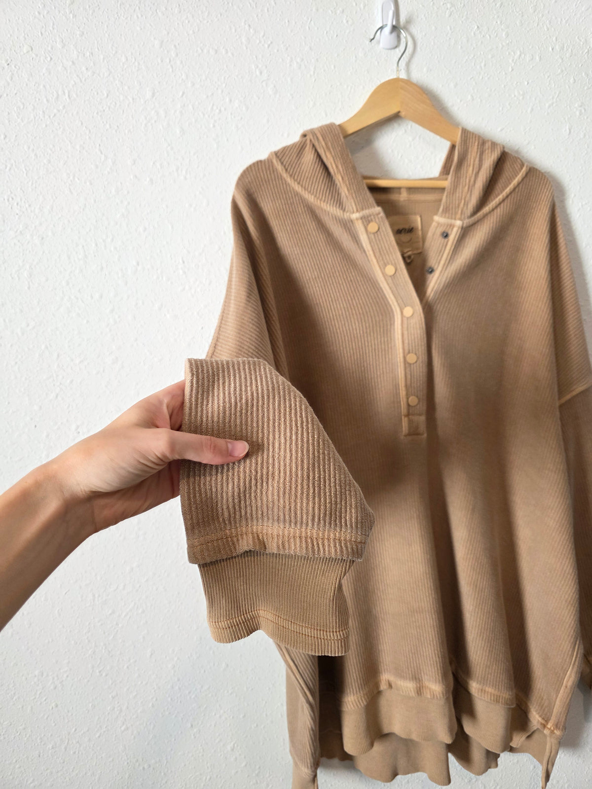 Aerie Ribbed Snap Button Sweatshirt (XXL)