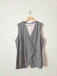 Abercrombie Gingham Button Front Vest (XL)