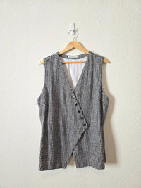 Abercrombie Gingham Button Front Vest (XL)