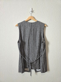 Abercrombie Gingham Button Front Vest (XL)