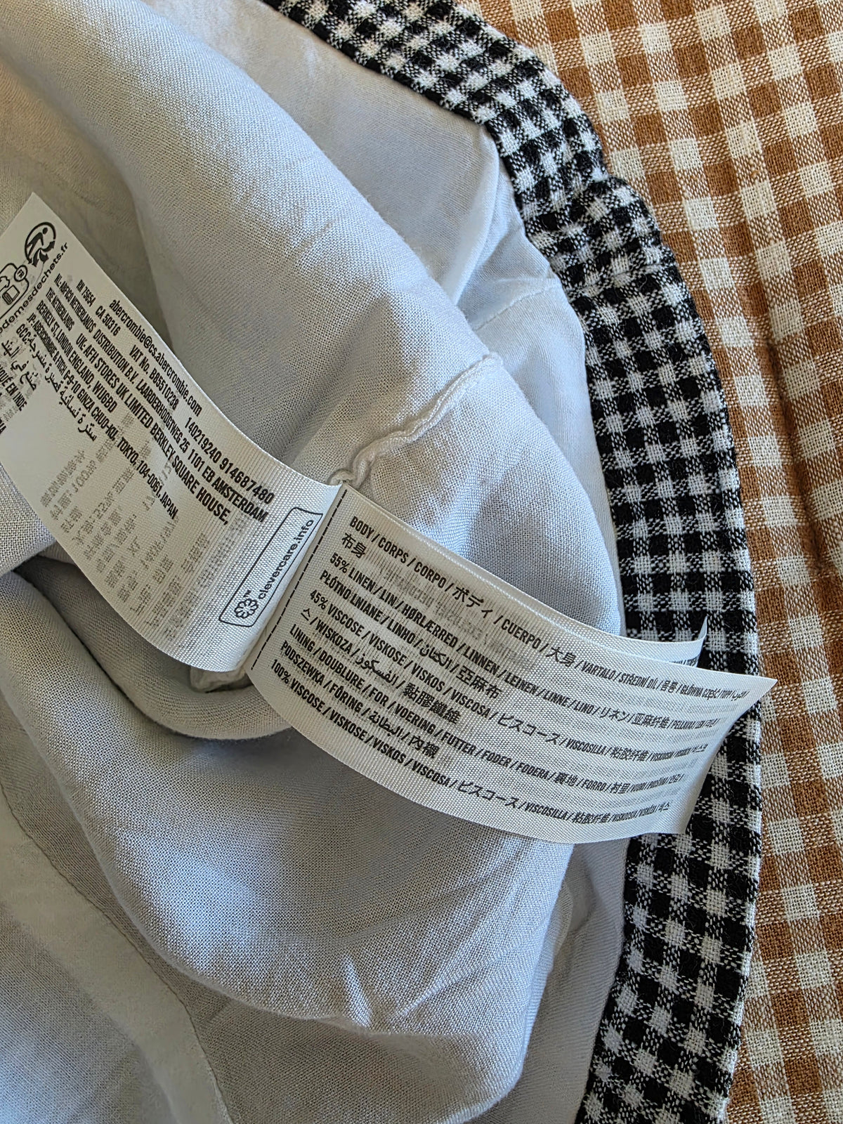 Abercrombie Gingham Button Front Vest (XL)