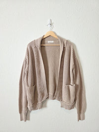 Zenana Ribbed Cotton Cardigan (L)