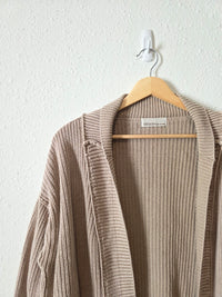 Zenana Ribbed Cotton Cardigan (L)