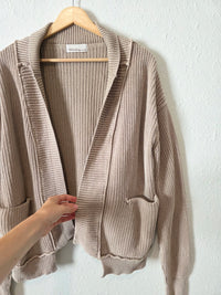 Zenana Ribbed Cotton Cardigan (L)