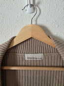 Zenana Ribbed Cotton Cardigan (L)