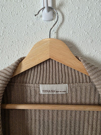 Zenana Ribbed Cotton Cardigan (L)