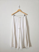 Linen Blend Wide Leg Pants (M)
