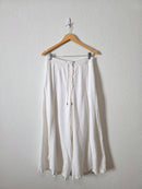 Linen Blend Wide Leg Pants (M)