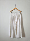 Linen Blend Wide Leg Pants (M)