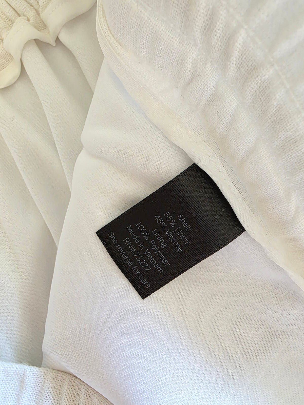 Linen Blend Wide Leg Pants (M)