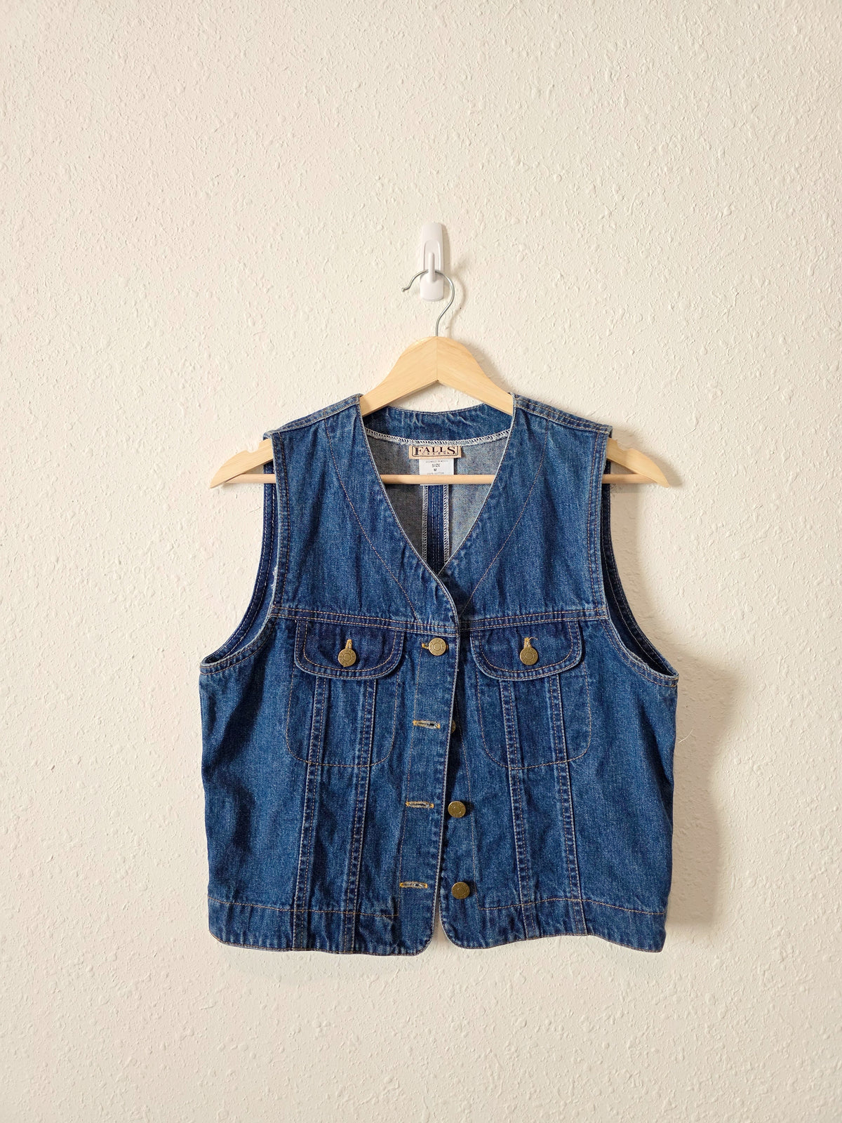 Vintage Cotton Denim Vest (M)