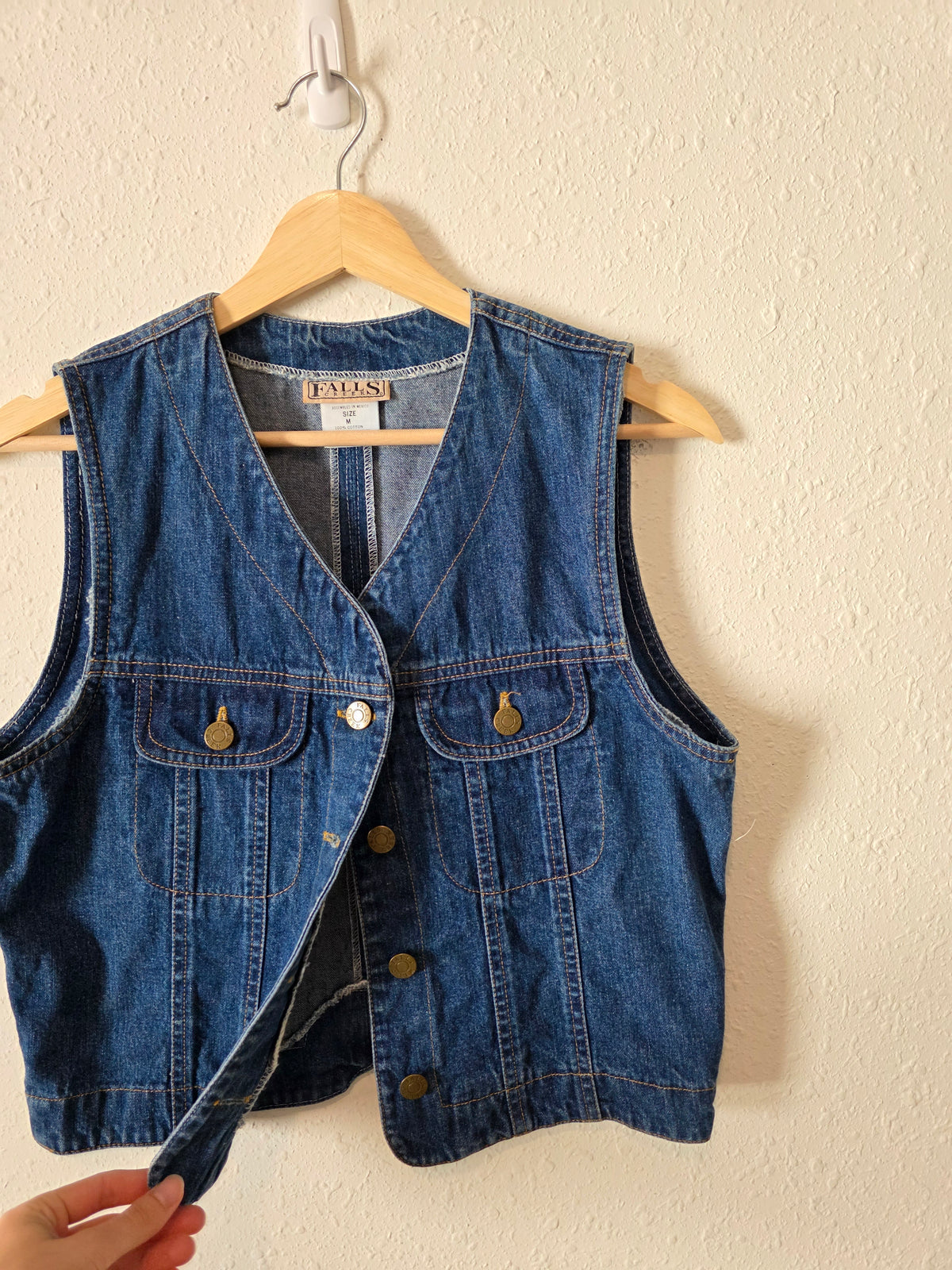 Vintage Cotton Denim Vest (M)