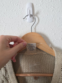 Vintage Chunky Cable Knit Cardigan (L)