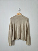 Vintage Chunky Cable Knit Cardigan (L)