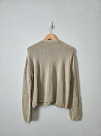 Vintage Chunky Cable Knit Cardigan (L)