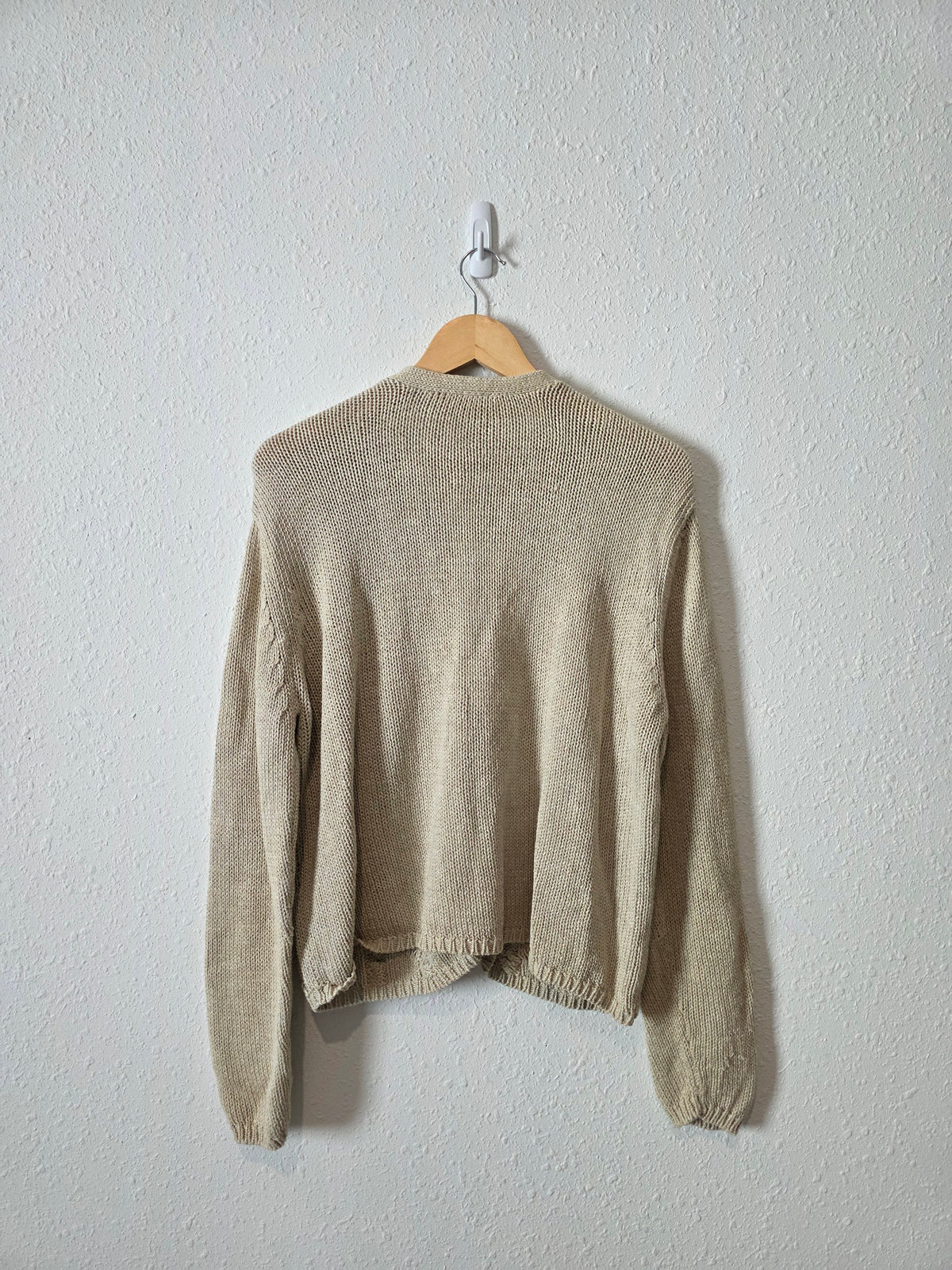 Vintage Chunky Cable Knit Cardigan (L)