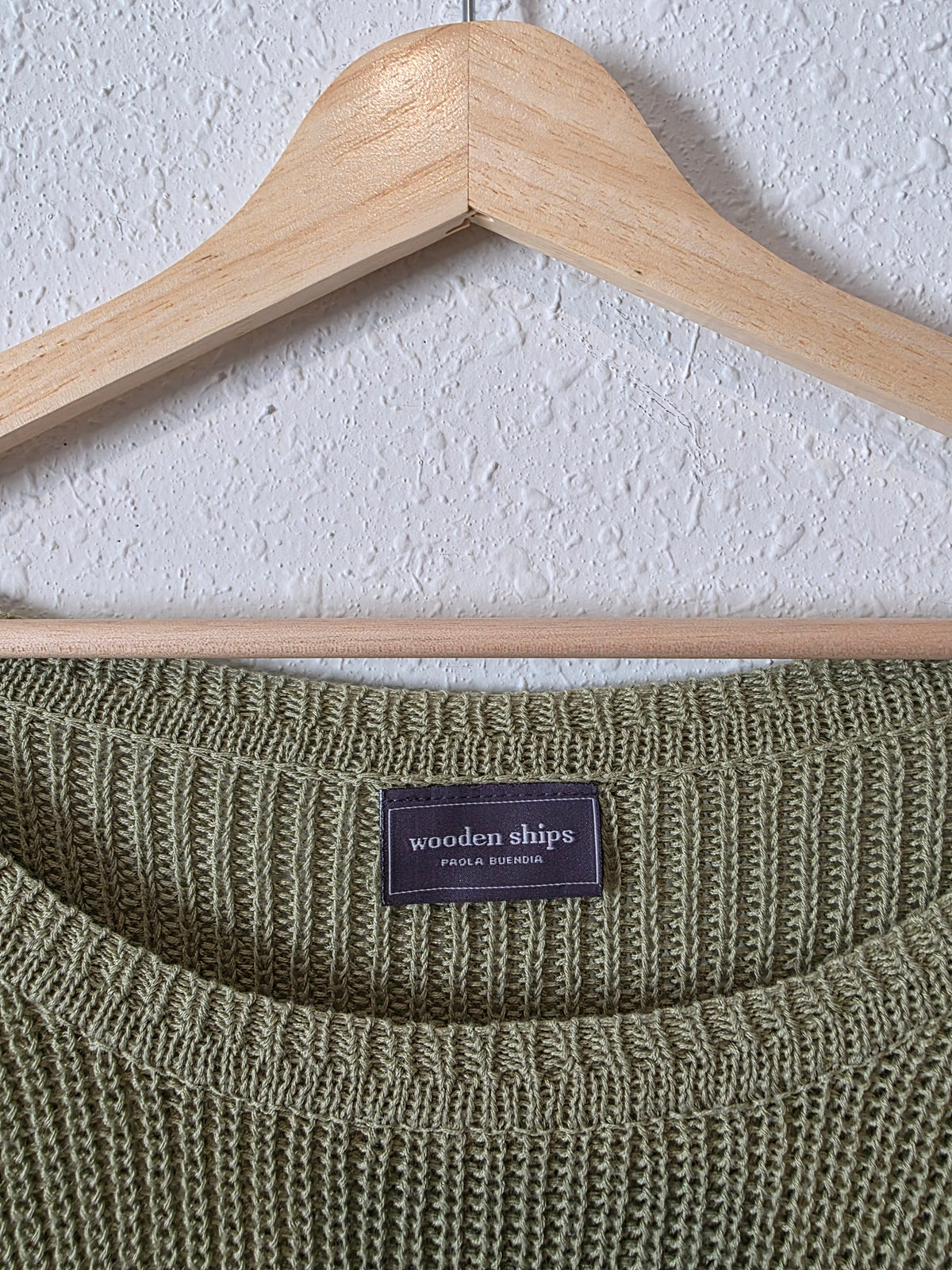 Sage Cotton Blend Knit Sweater (M/L)