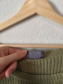 Sage Cotton Blend Knit Sweater (M/L)