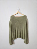 Sage Cotton Blend Knit Sweater (M/L)