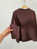 Frank & Eileen Brown Funnel Neck Sweatshirt (S)