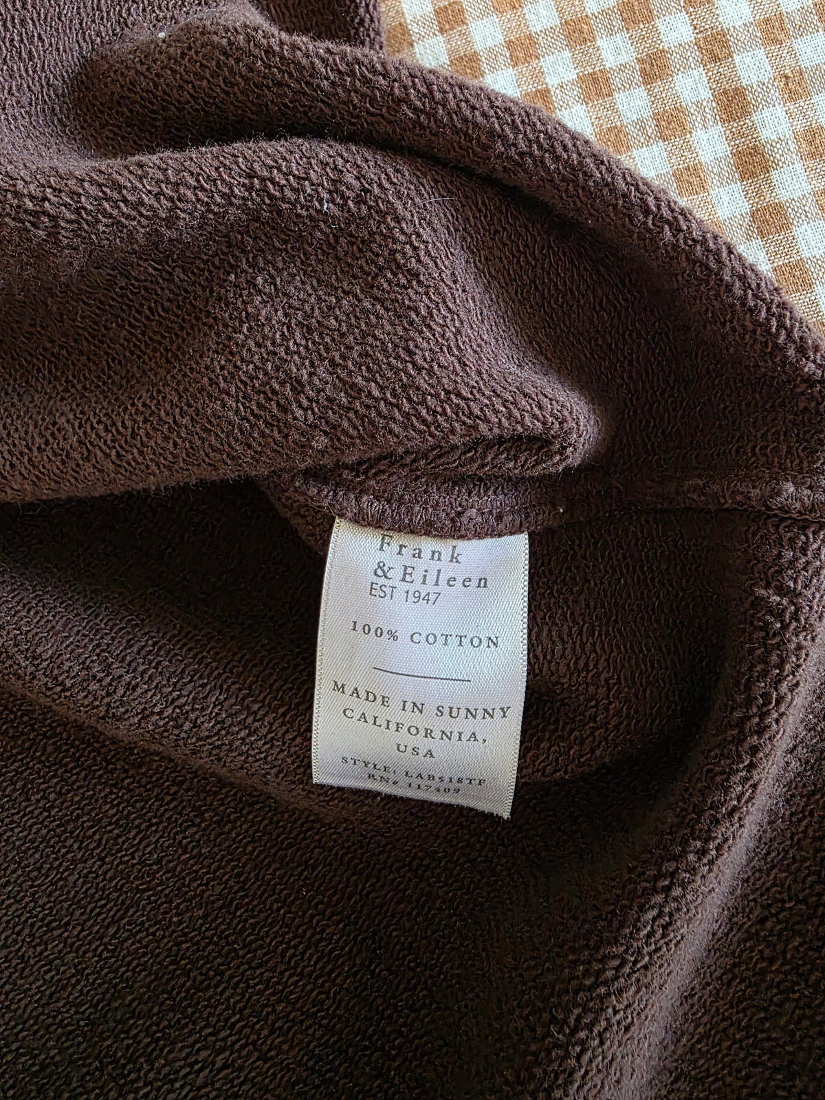 Frank & Eileen Brown Funnel Neck Sweatshirt (S)