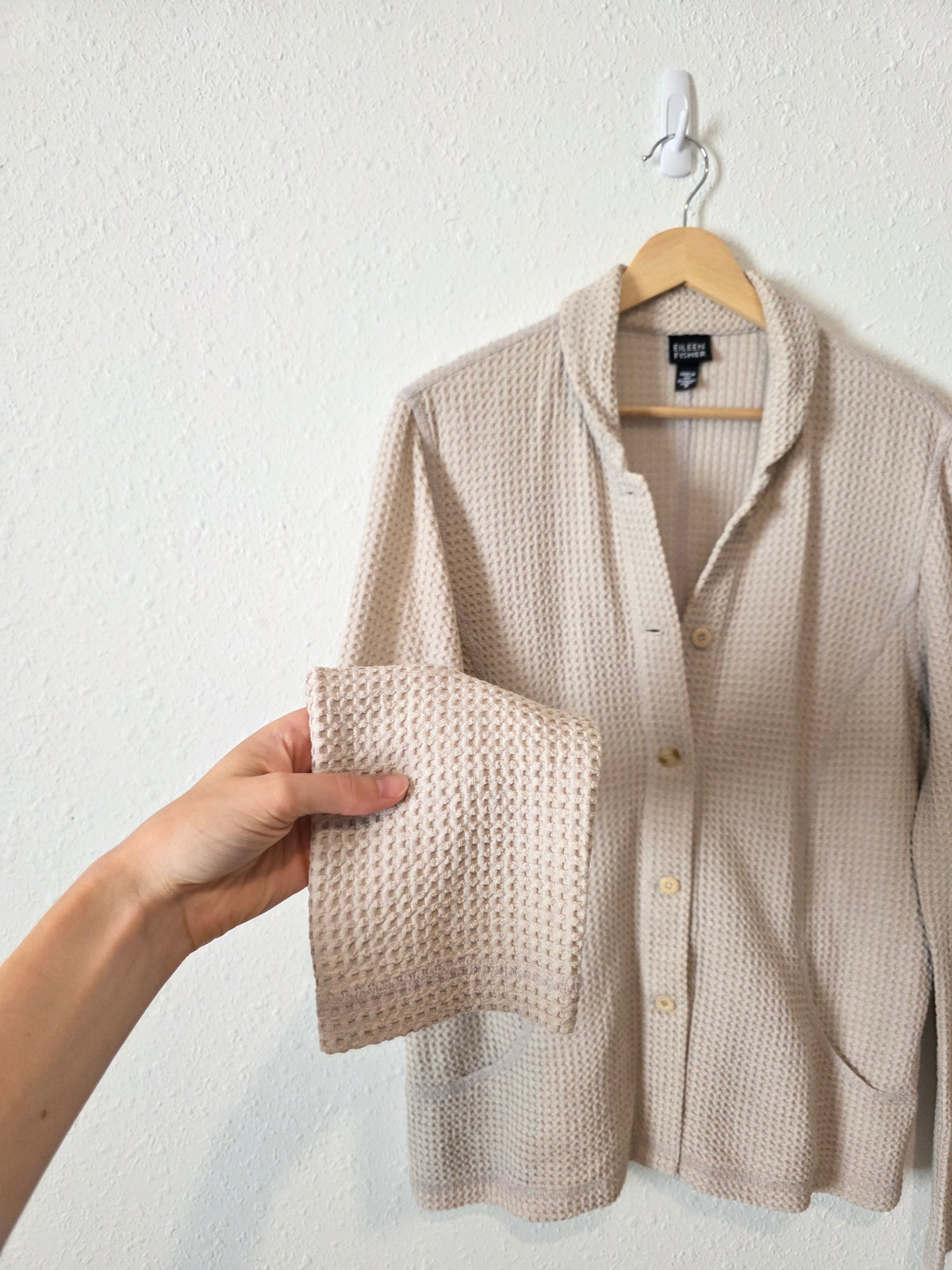 Eileen Fisher Waffle Shirt Jacket (M)