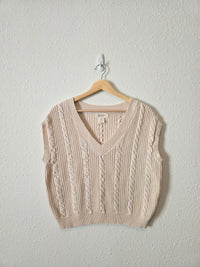 Cable Knit Sweater Vest (XL)