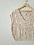 Cable Knit Sweater Vest (XL)