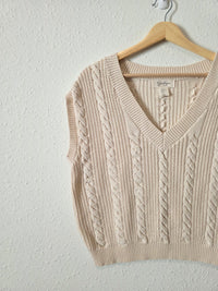 Cable Knit Sweater Vest (XL)