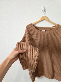 Marea Brown Chunky Cotton Sweater (M)