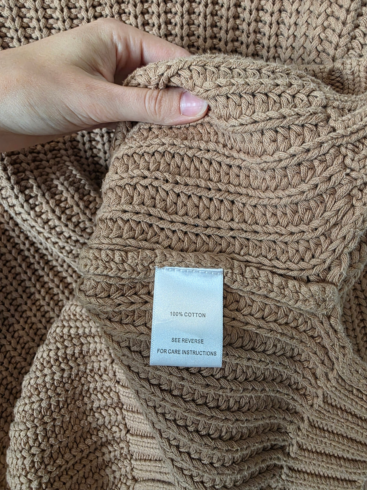 Marea Brown Chunky Cotton Sweater (M)