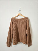 Marea Brown Chunky Cotton Sweater (M)